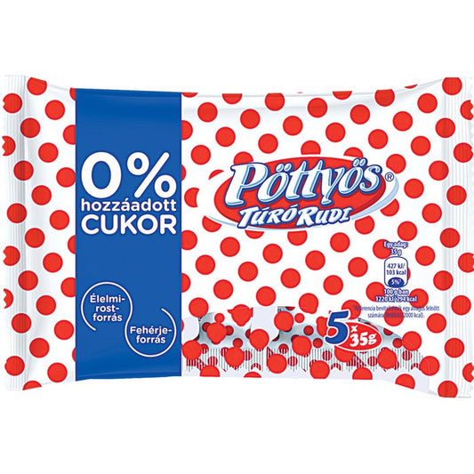PÖTTYÖS TÚRÓ RUDI MULTIPACK 0% HOZZÁADOTT CUKORRAL