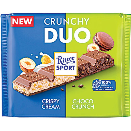 RITTER SPORT CRUNCHY DUO TEJCSOKOLÁDÉ