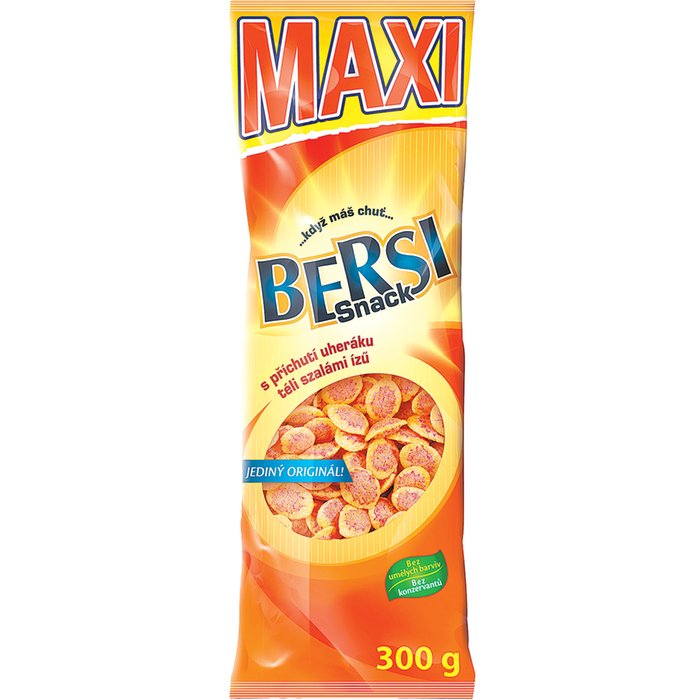 BERSI TÉLI SZALÁMI ÍZŰ EXTRUDÁLT SNACK MAXI