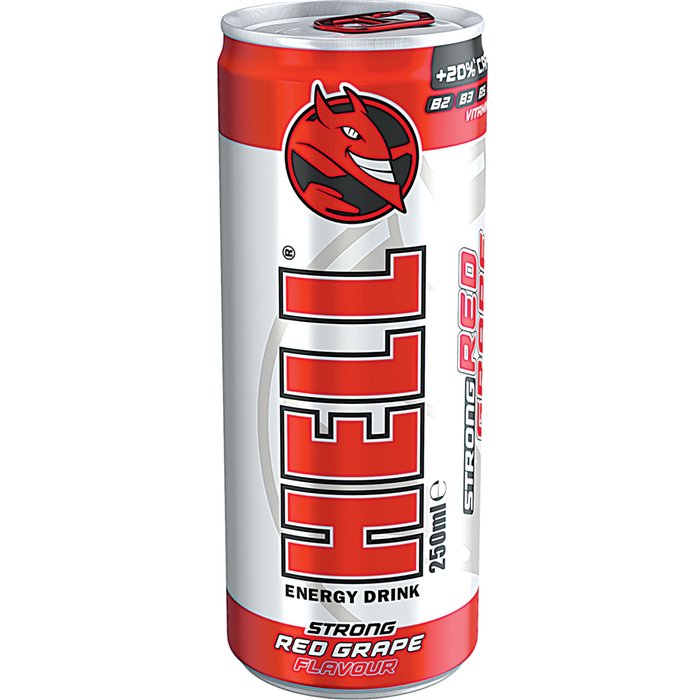 HELL STRONG RED GRAPE ENERGY DRINK